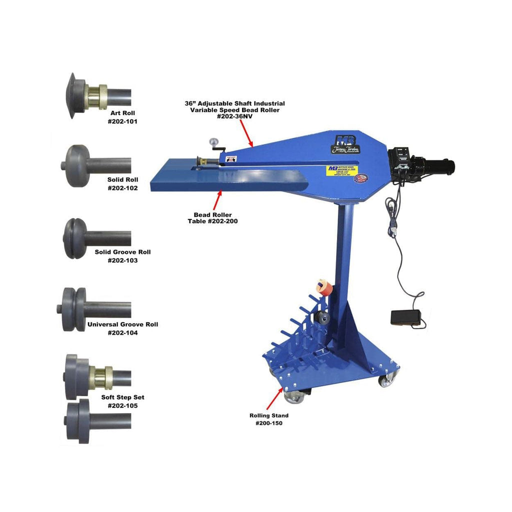 Mittler Bros. 36" Jamey Jordan Bead Roller Kit - Adjustable Upper And