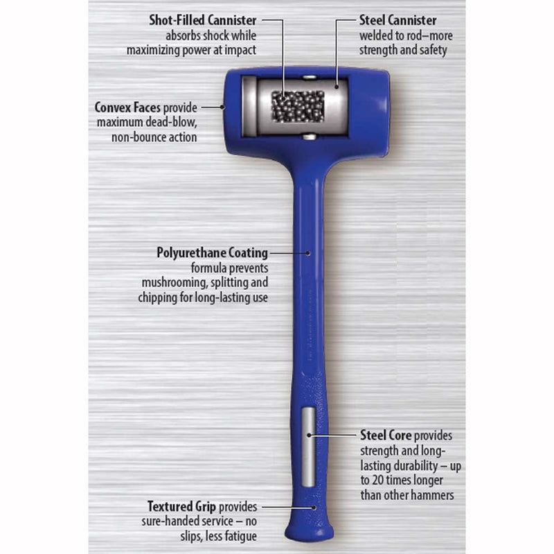 Baileigh Industrial Baileigh Industrial Flat-Flat Hardface 26oz Hammer