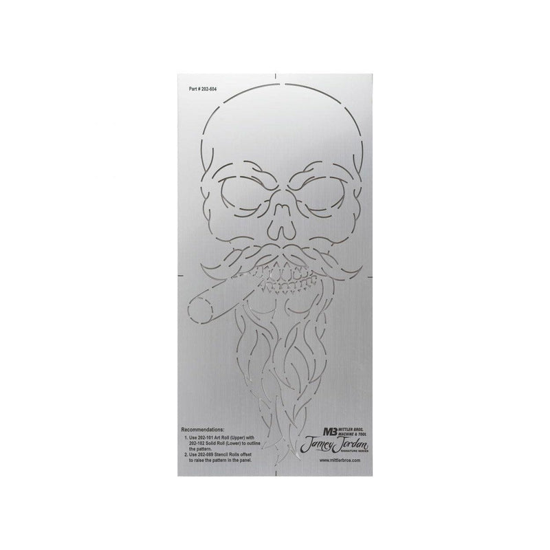 Mittler Bros. Bearded Skull Bead Roll Template - 202-604