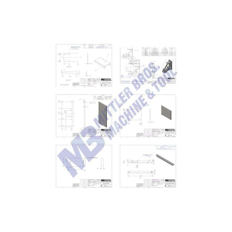 Mittler Bros. Upper & Lower Arm Weldment & Pedestal Drawing - 4200-410