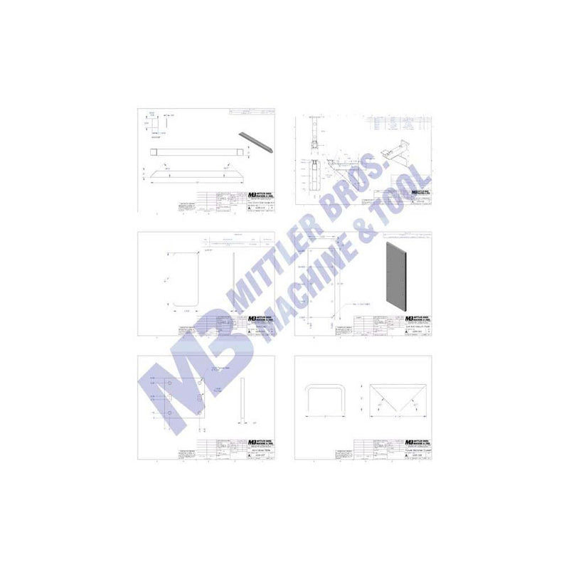 Mittler Bros. Upper & Lower Arm Weldment & Pedestal Drawing - 4200-410 Additional View 2