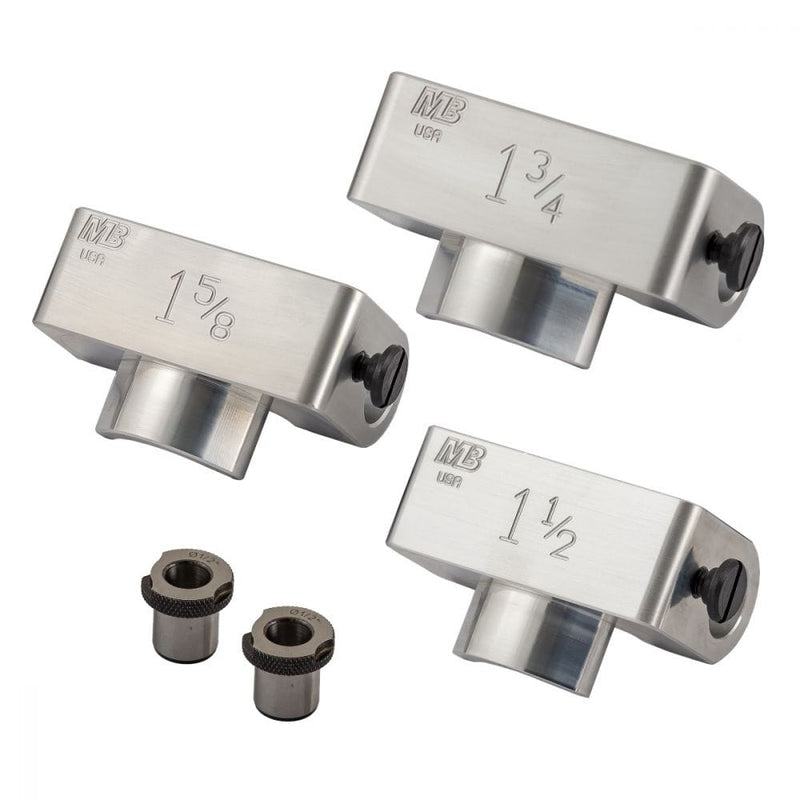 Mittler Bros. Set of 3 Tube Drill Jigs 1-1/2", 1-5/8" & 1-3/4" With 1/2" Drill Bushings - 3500-1800-5000