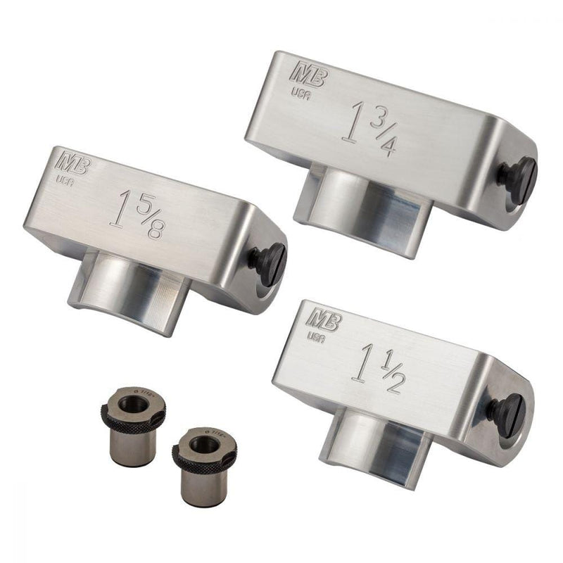 Mittler Bros. Set of 3 Tube Drill Jigs 1-1/2", 1-5/8" & 1-3/4" With 7/16" Drill Bushings - 3500-1800-4375